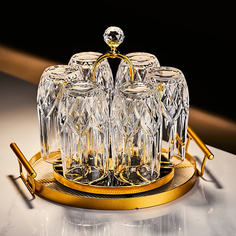 高颜值家用玻璃杯加厚子防烫喝水杯耐高温茶杯客厅待客水具套装