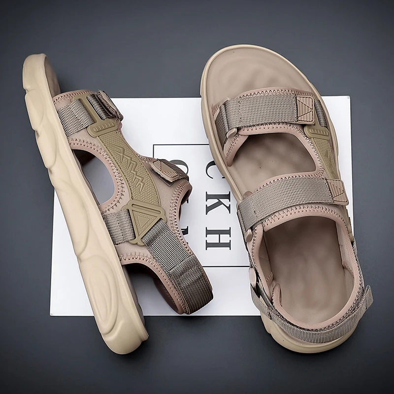 法菲欧男鞋网红高档防滑外穿休闲个性时尚百搭软底男士凉鞋沙滩鞋