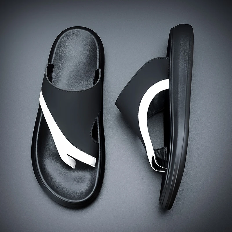 法菲欧男鞋新款夏季厚底防滑户外休闲潮流时尚百搭男士拖鞋人字拖