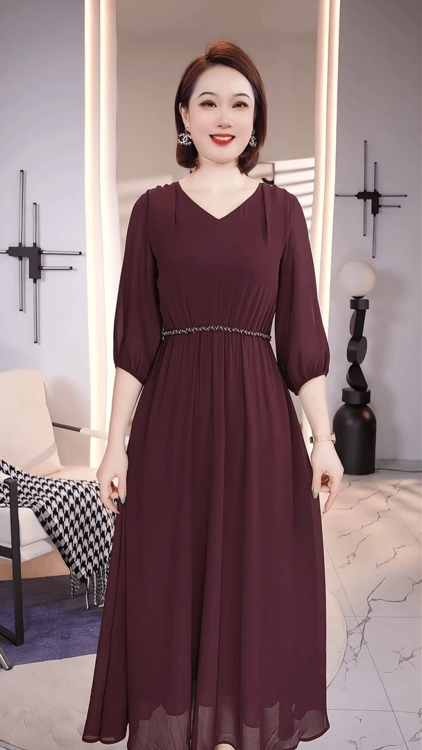 【深圳薇姐清仓】气质显瘦连衣裙收腰洋气设计感名媛时尚法式 882