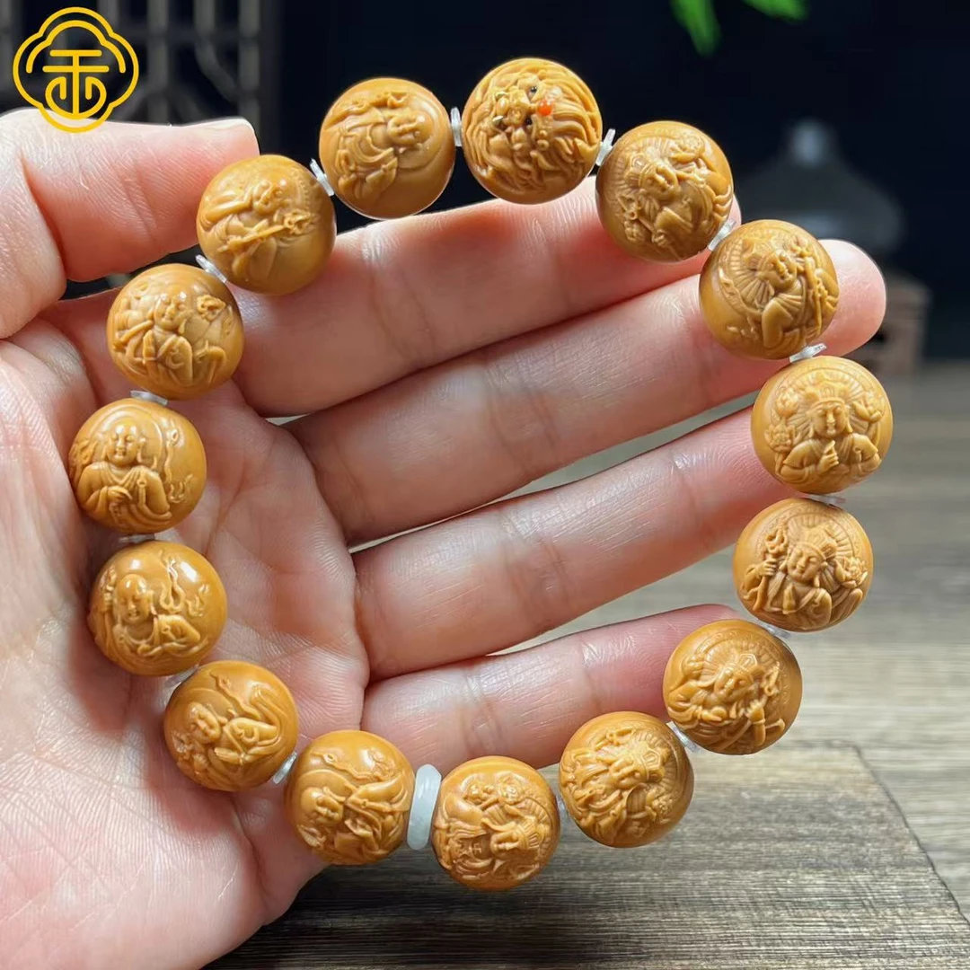 猴头核桃  1.55地藏王菩萨镶嵌款珠   文玩手串