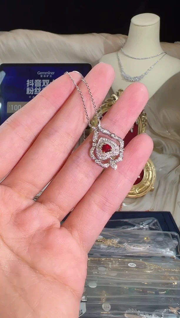 【闪购商品】红宝石颈饰18K金镶嵌BN17318#-W+Y#141