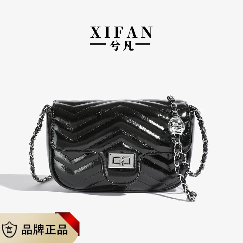 2024夏季新款小众时尚百搭菱格绣线小方包高级质感单肩斜挎包包女