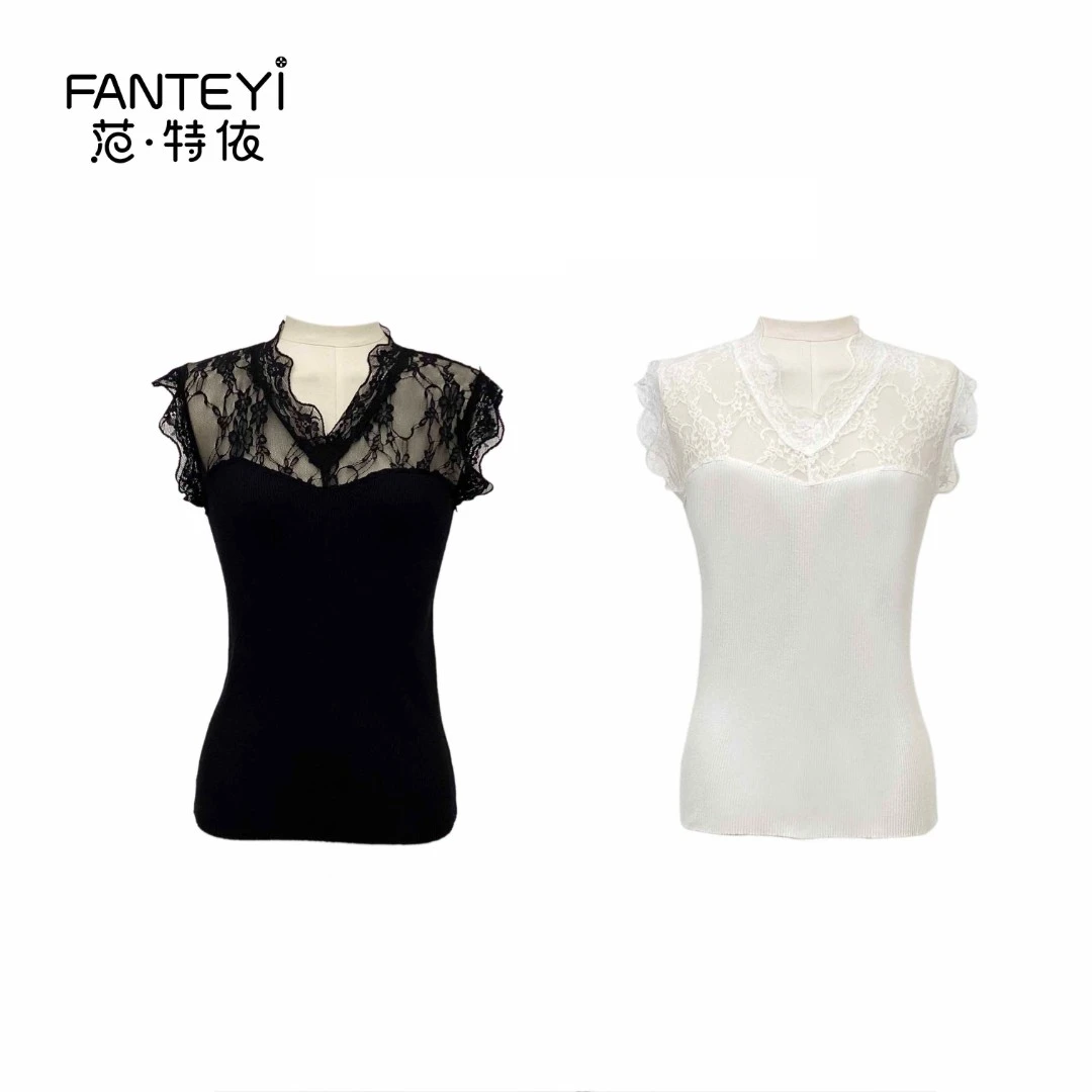 fanteyi/范特依00百搭蕾丝修身显瘦洋气打底背心女针织0195