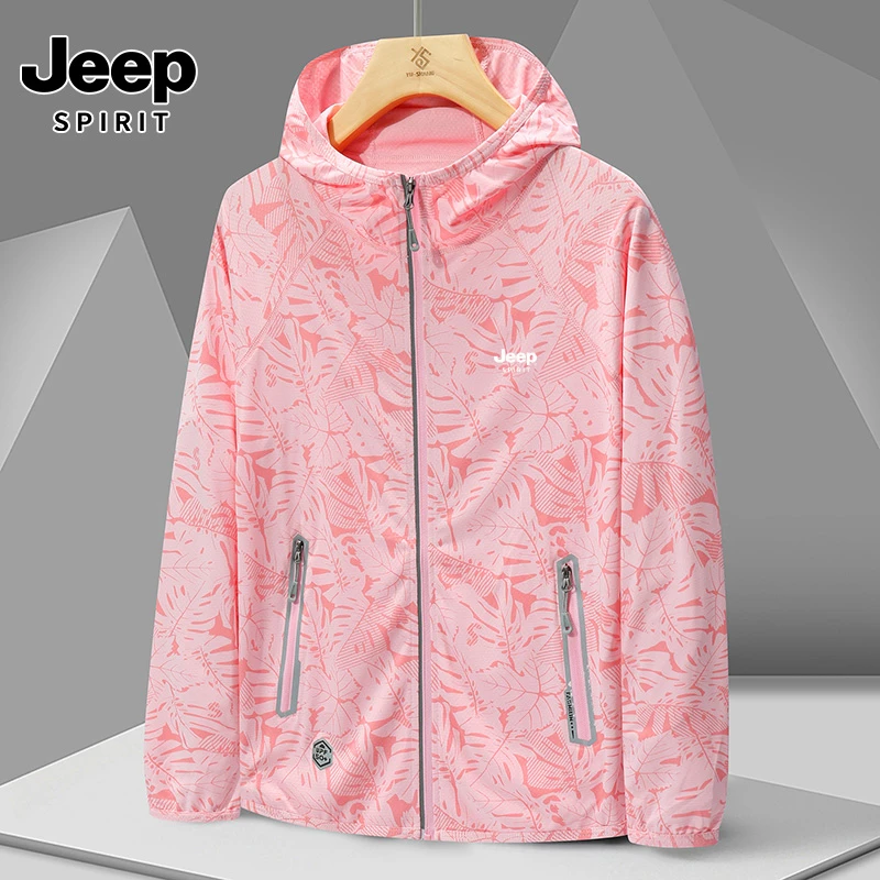 JEEPSPIRIT579休闲防晒衣服夏男防紫外线情侣女皮肤衣薄款外套