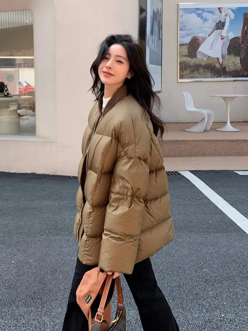 【丹妹崽专属】Maru RO马努 新款90绒高级感棒球领羽绒服女厚面包服