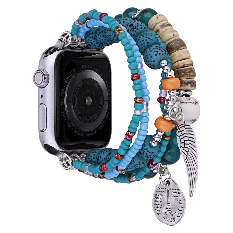 适用苹果手表8se创意表带iWatch76波西米亚民族风手链345男女高级