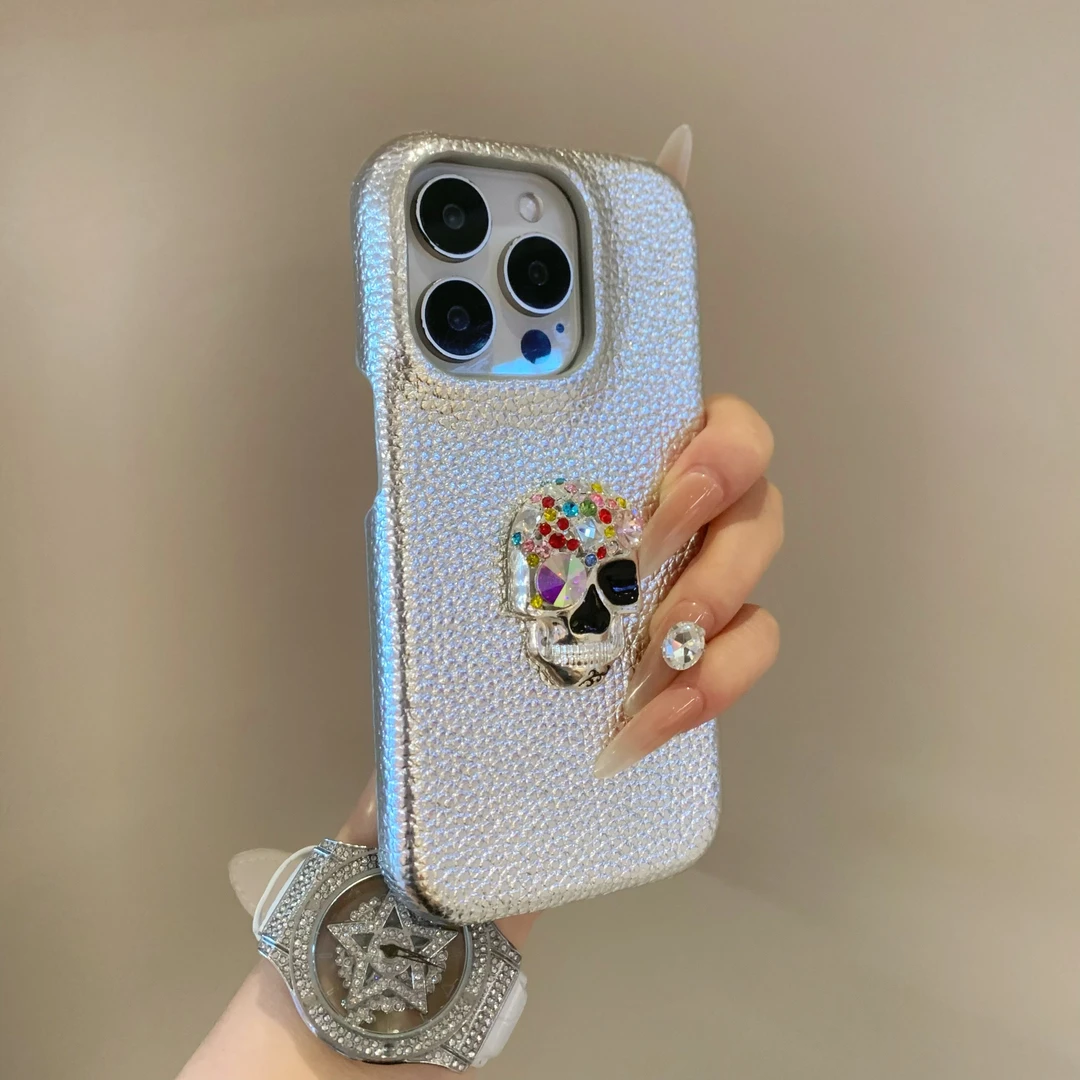 创意小众立体骷髅适用苹果16promax手机壳iphone15pro/14/13个性