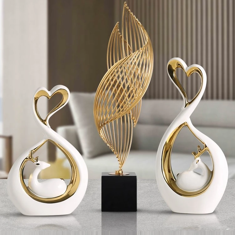 轻奢高档现代摆件客厅电视柜装饰品家居玄关酒柜工艺品办公室摆设