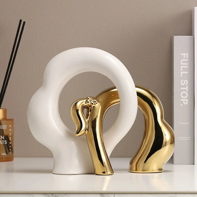 现代艺术摆件装饰品客厅电视柜酒柜轻奢高档乔迁新家居软装高级感