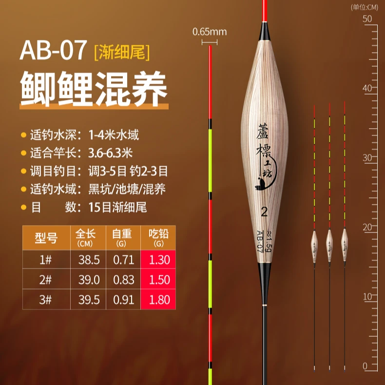 籚标工坊AB07芦苇漂轻口鲫鱼漂浅水漂高灵敏浮漂野钓芦苇浮漂