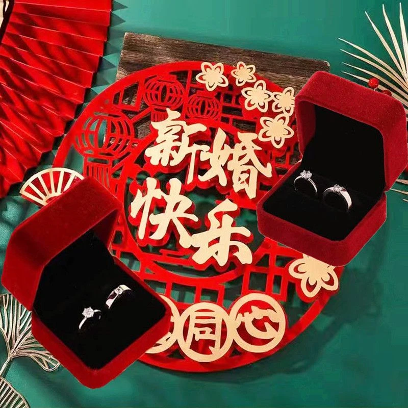 合金莫桑石戒指 情侣一对戒指结婚婚礼仪式对戒钻戒道具仿真婚戒