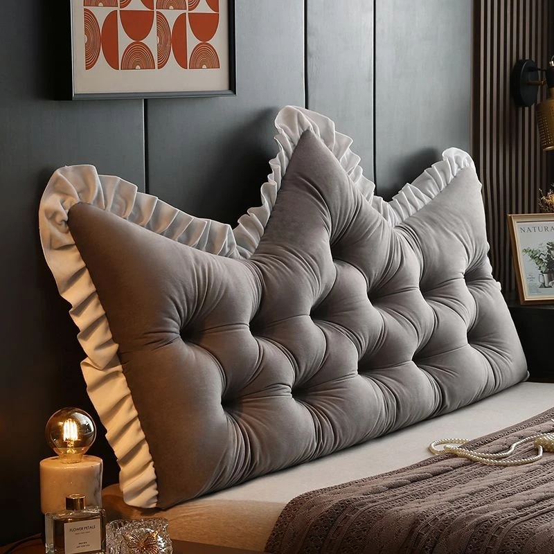 【小扬哥推荐】床头靠垫大靠背垫床上靠枕软包护腰水晶绒榻榻