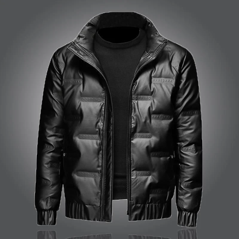 波司豋冬装加厚羽绒服服男潮流时尚立领亮面羽绒衣外套保暖短款夹