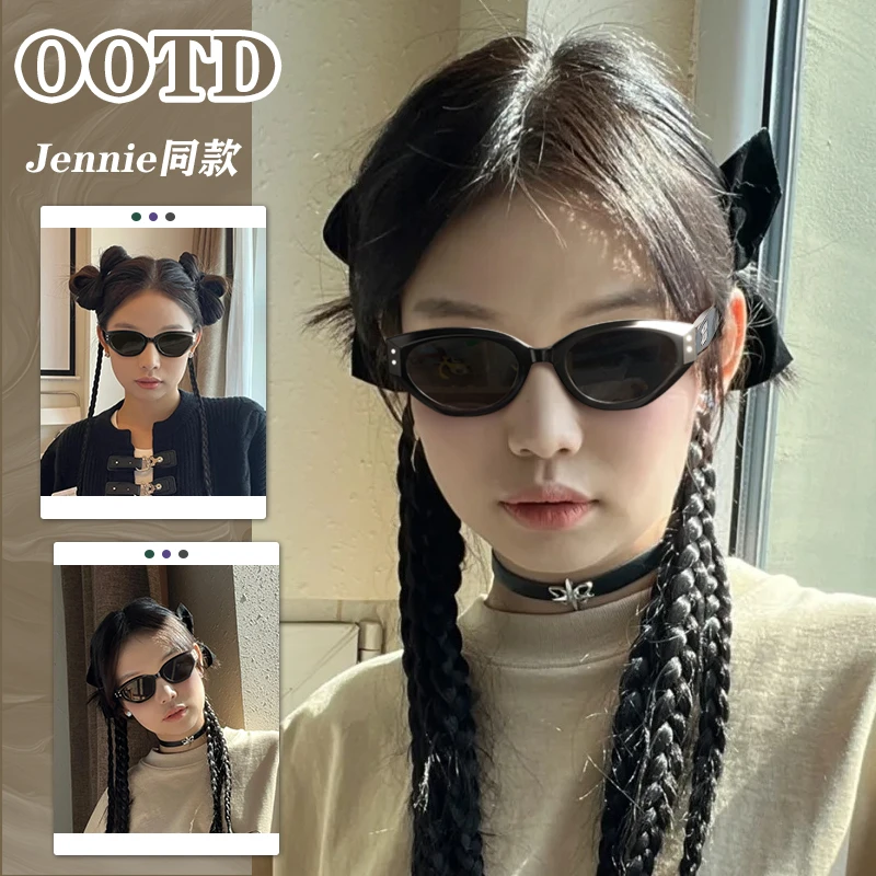 复古猫眼偏光镜女高级感防晒防紫外线太阳镜方圆脸偏光网红眼镜潮