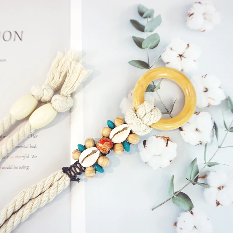 新款编织腰带森系粗麻腰绳连衣裙波西米亚民族风女装饰腰链百搭