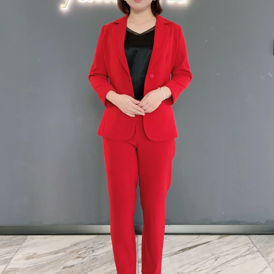 V58661西装套装女气质设计感御姐高级职业西服外套坠感正装收腰