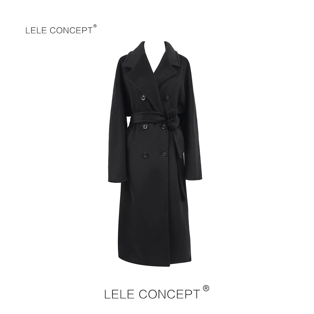 LELE CONCEPT丨 【丽】新款时尚宽松轻奢老钱风腰带大衣外套D0036