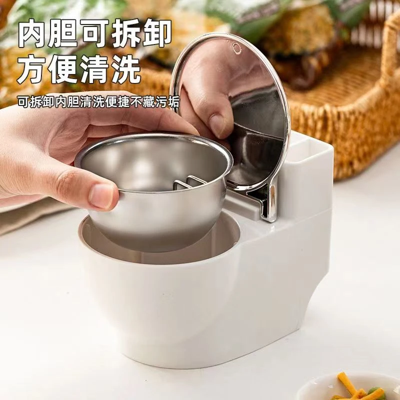 精选家居创意马桶加厚带盖卫生间造型挂壁式防飞灰免打孔搞怪烟缸