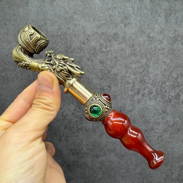 13.5公分龙头四钻烟锅纯手工G901+DLB