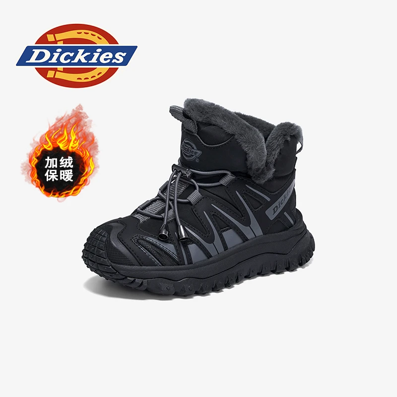 Dickies童鞋休闲时尚雪地靴秋冬加绒保暖防滑鞋底中筒靴大小童靴