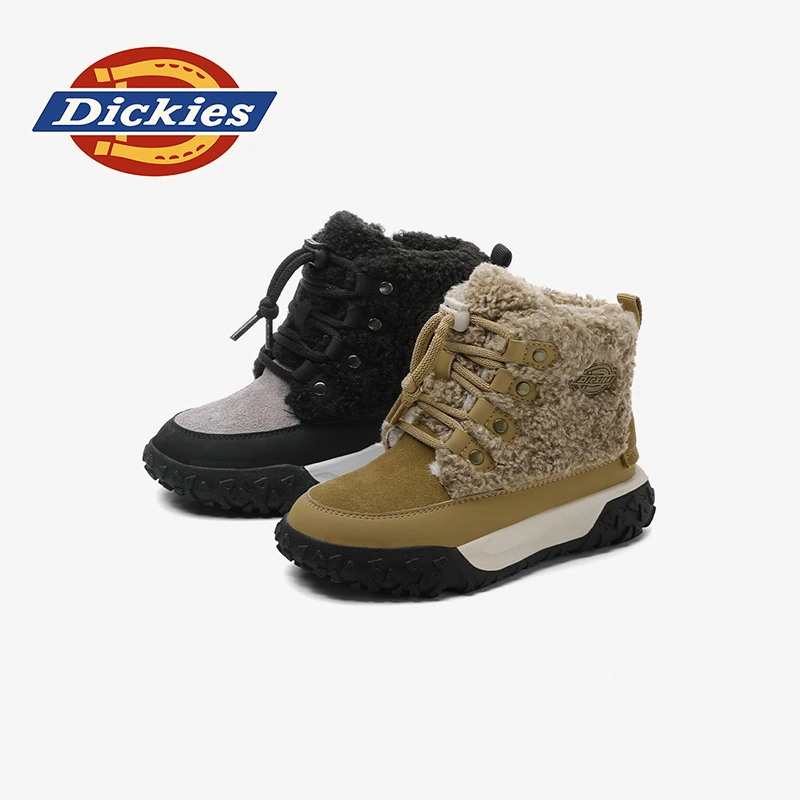 Dickies童鞋雪地靴2025冬季新款二棉款加绒保暖中筒棉靴中大童鞋