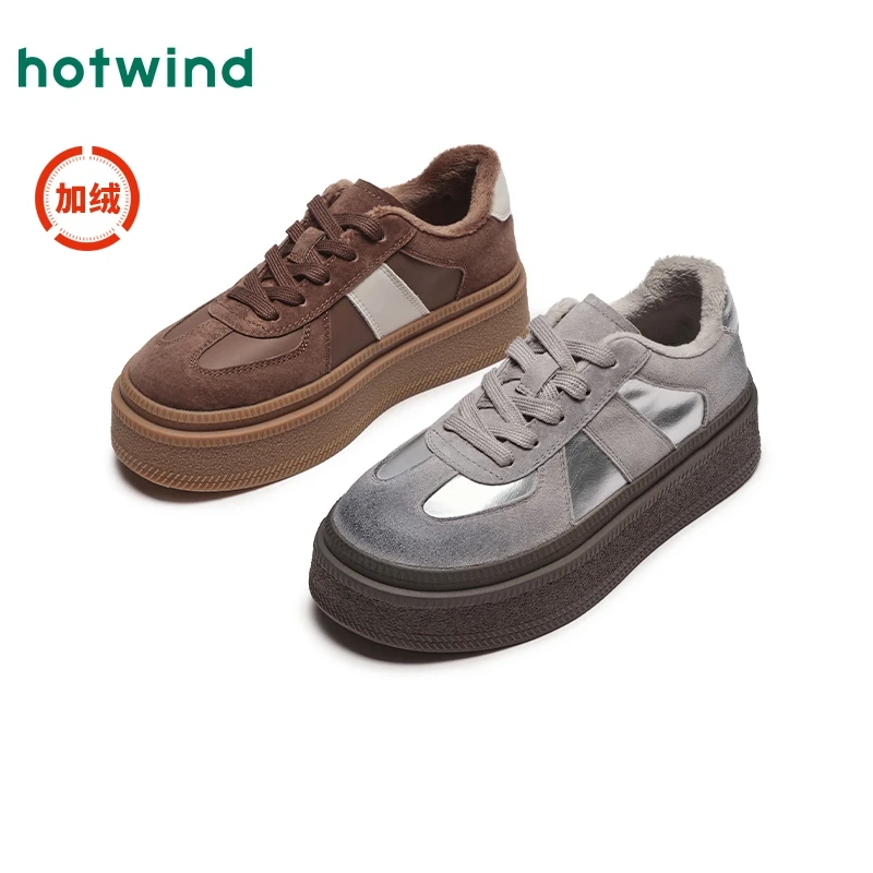 热风2024年冬季新款女士时尚休闲鞋H91W4409