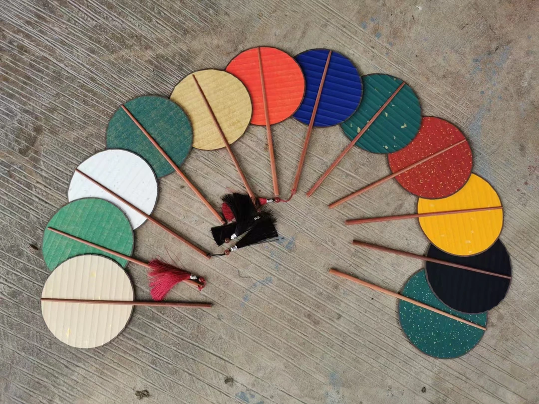 宣纸团扇 5把随机颜色款式不重样