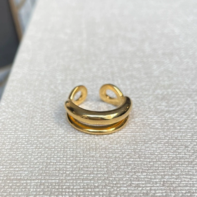 kitsh 铜合金戒指 莫比乌斯环戒指女无限的爱小众设计情侣双层