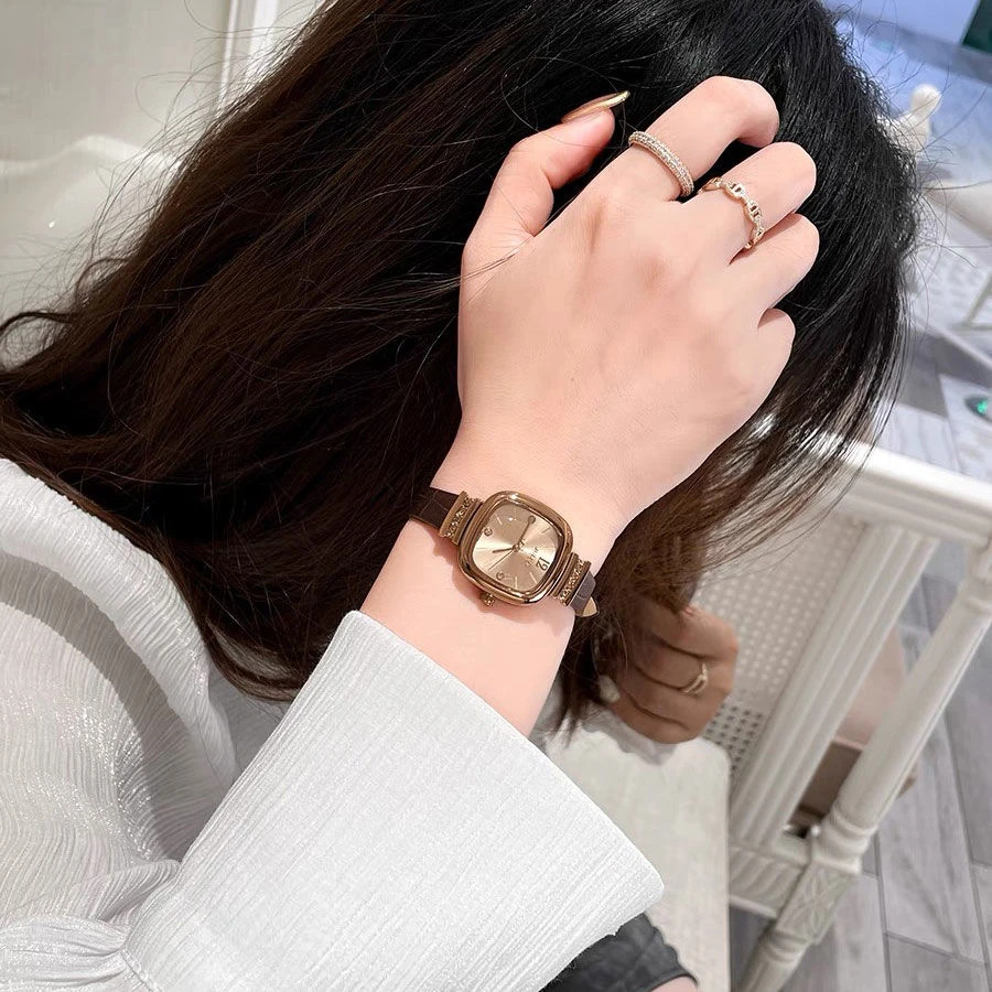潮流复古气质女士方形小方糖时尚精致腕表女表BDH