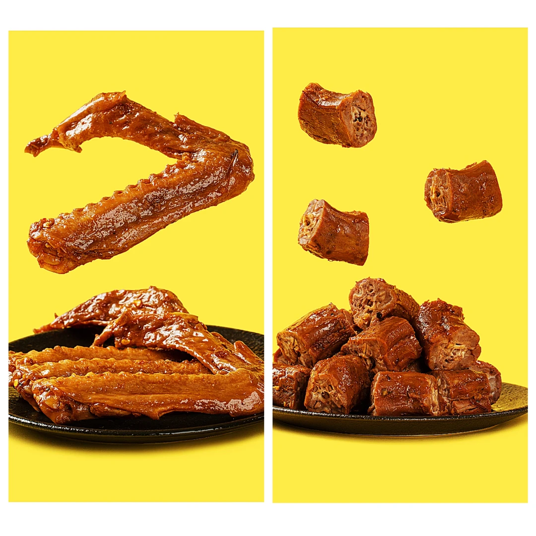 【开业价】新鲜现卤甜辣双拼鸭脖+鸭翅各半斤即食零食真空顺丰包邮