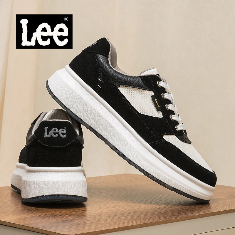 Lee板鞋官方正版男鞋时尚百搭厚底潮鞋子男款夏季男士运动休闲鞋