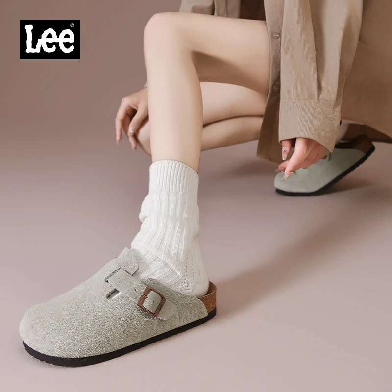 Lee2024新款夏季包头凉拖时尚休闲鞋软底百搭潮流复古半拖鞋女款