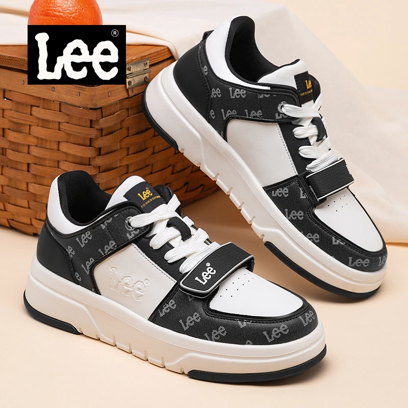Lee男鞋夏季新款男士休闲鞋时尚潮流百搭厚底脑花高端板鞋男潮鞋