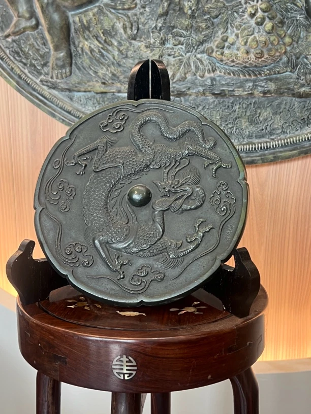 照心龙盘  铜器 美术工艺品 手工