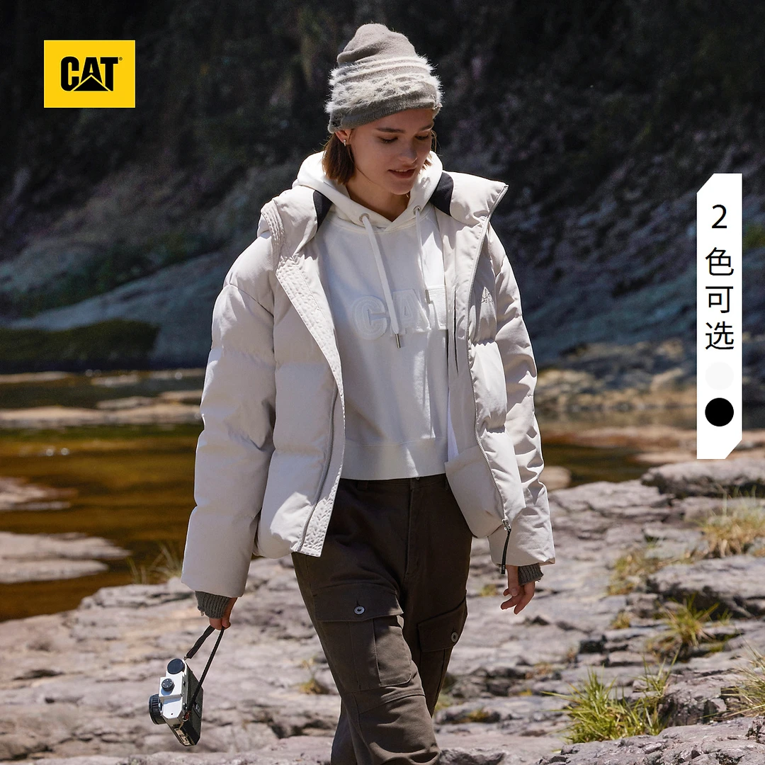 CAT卡特24秋新品女士休闲百搭款面包服羽绒服