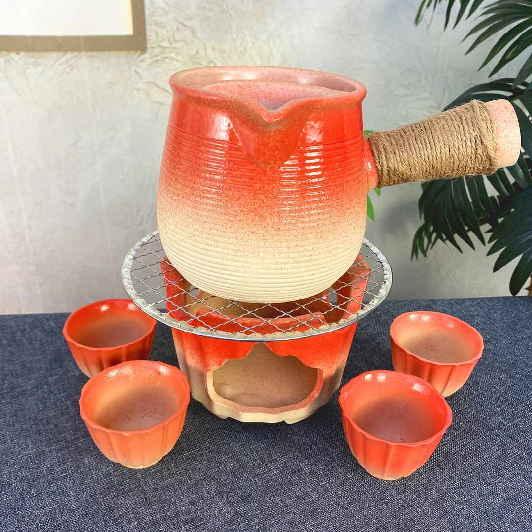 【8件套】壶围炉煮茶罐可明火干烧烤奶罐茶壶大容量侧把壶户外露营