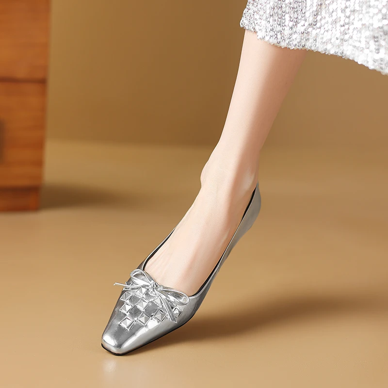 牛皮/跟高3CM/2024新款秋季低跟单鞋女软面软底百搭女士皮鞋