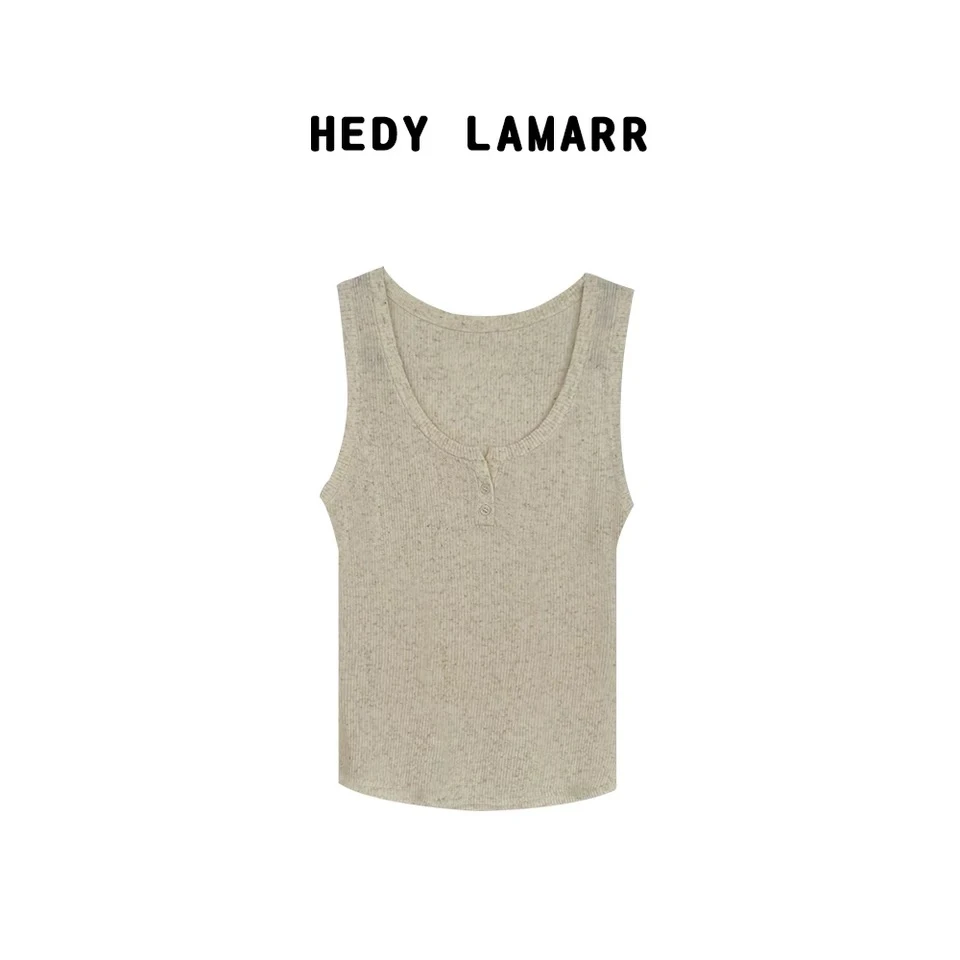 【何發财】‘加州阳光’U领针织背心显瘦打底外穿无袖 B06011