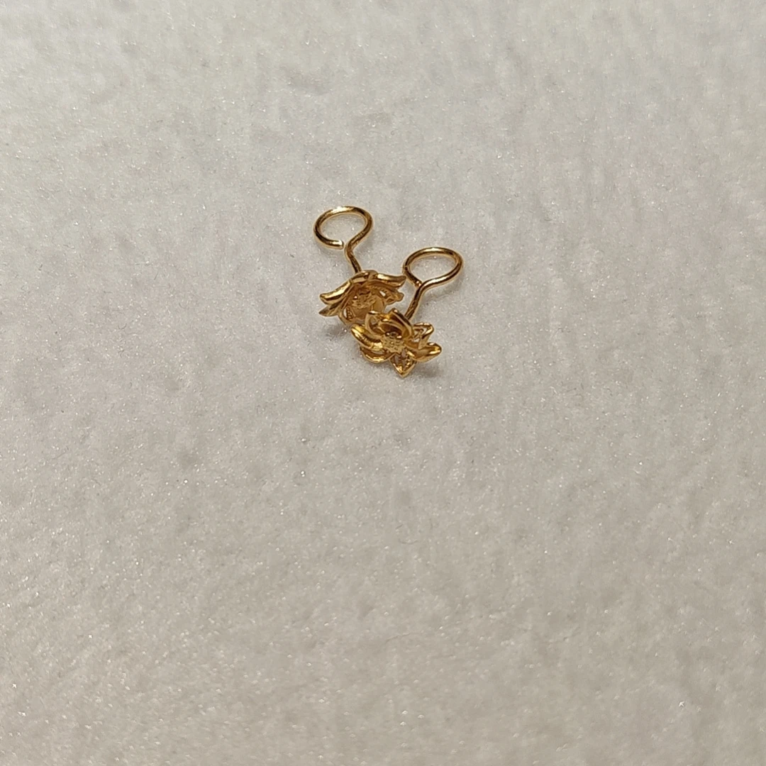 【新美源】足金999 5G工艺 荷花弯钩2.18克