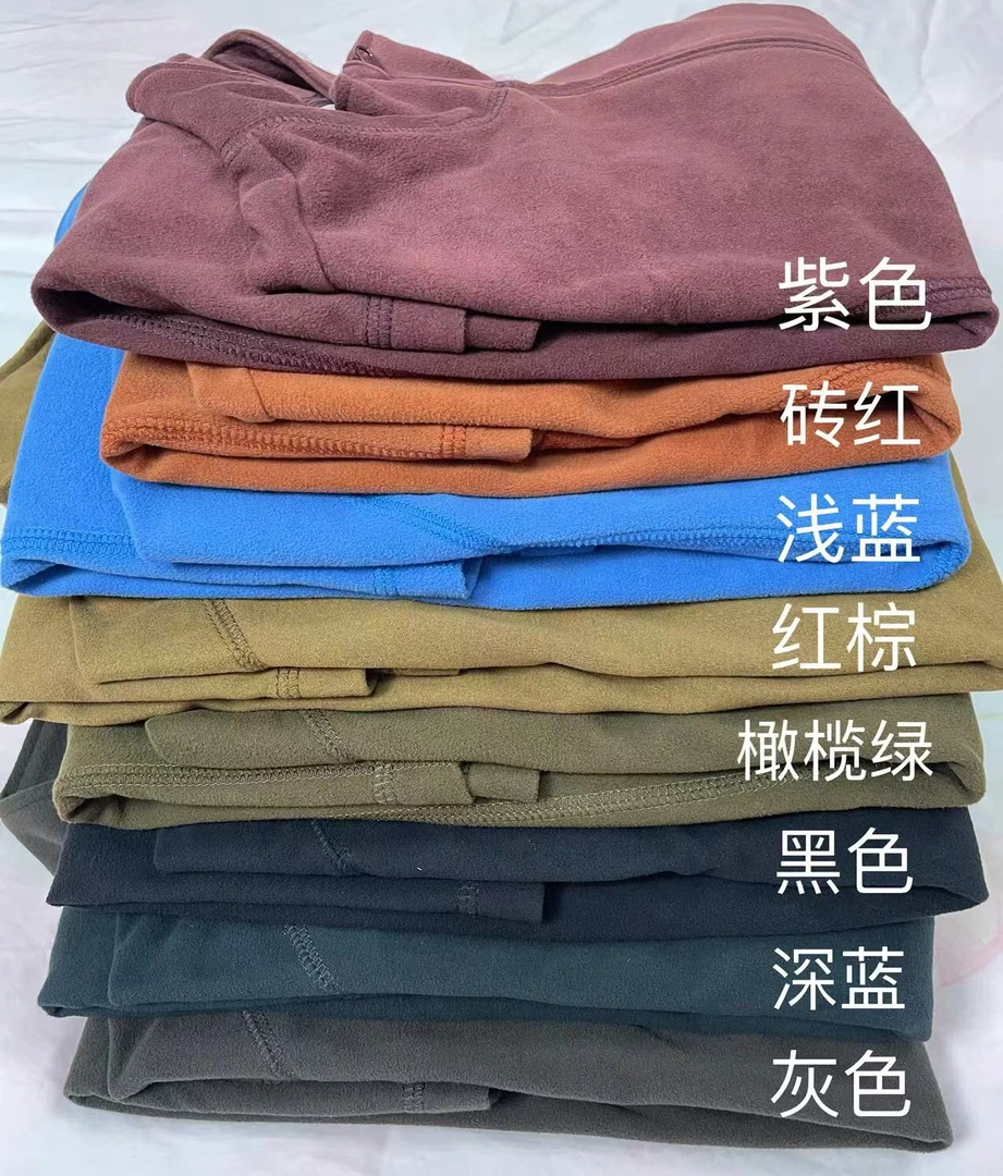 出口户外半拉链高领抓绒卫衣男款