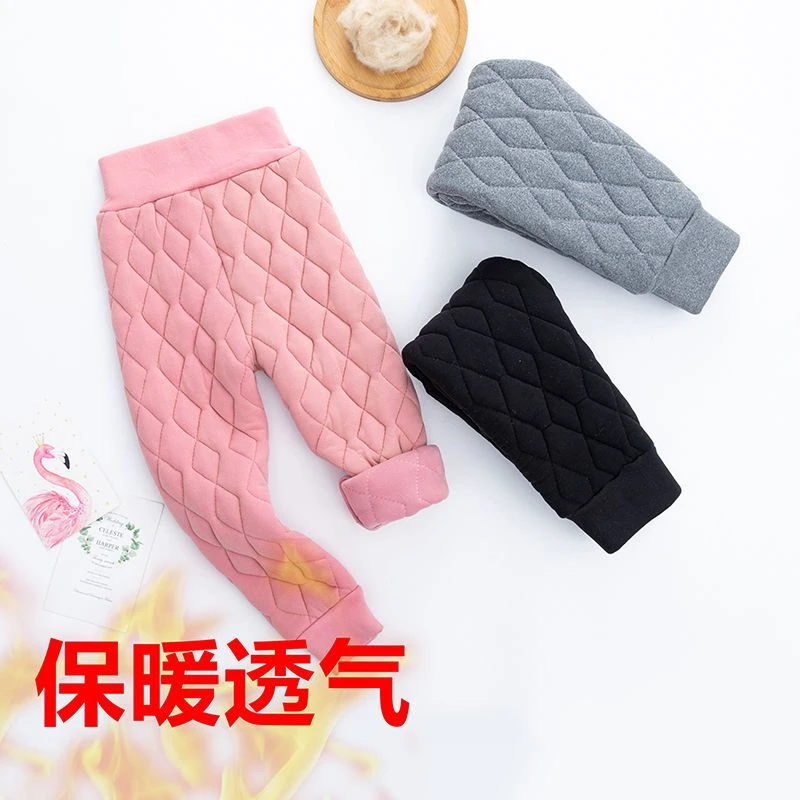 巴菈拉加厚冬季夹棉校服保暖三层校园神器中大童一条棉裤过冬裤BM