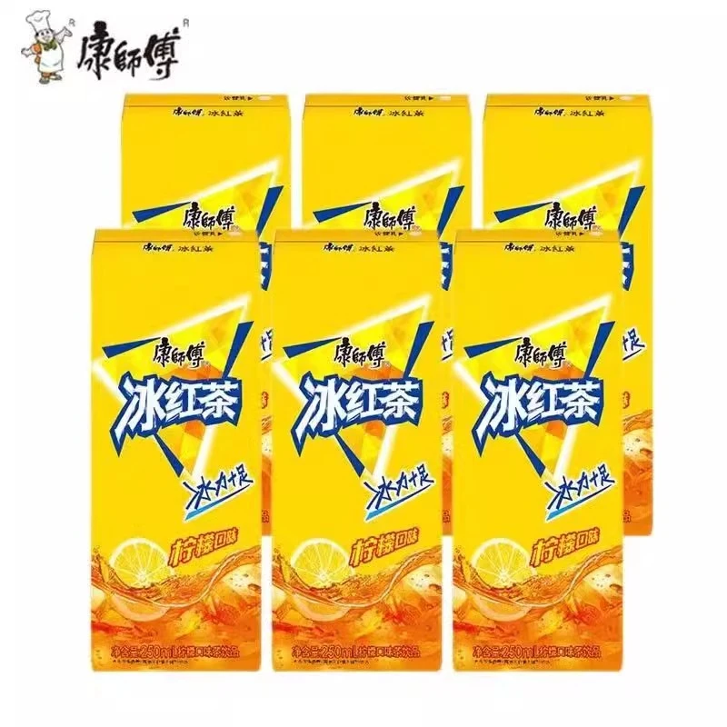 康师傅冰红茶柠檬味250ml*12盒/24盒整箱饮料夏日清凉果汁水饮品