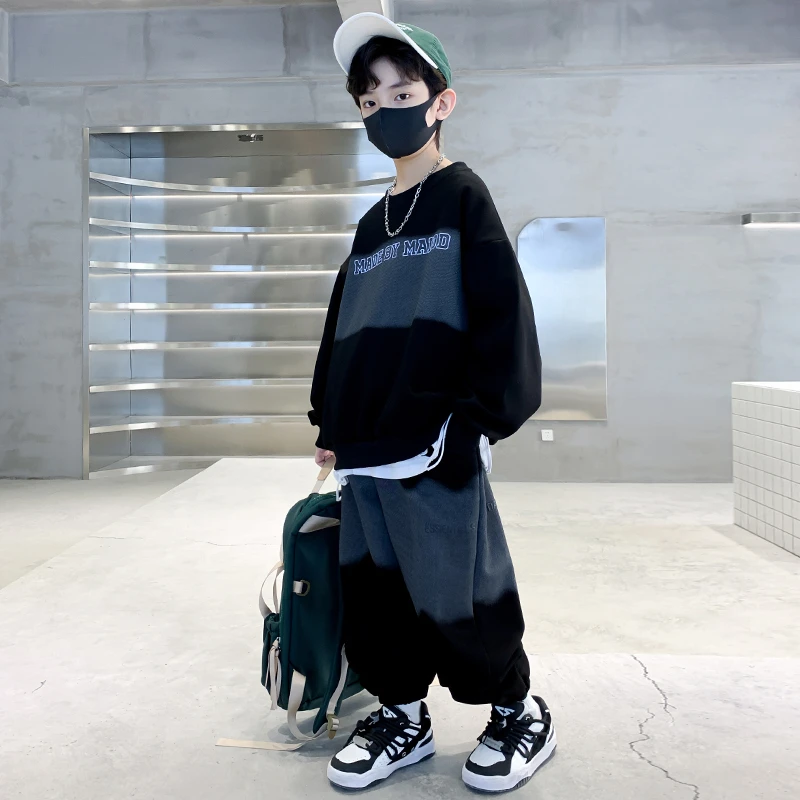 儿童装男童春装套装2025新款春秋款中大童运动卫衣帅气男孩秋季潮