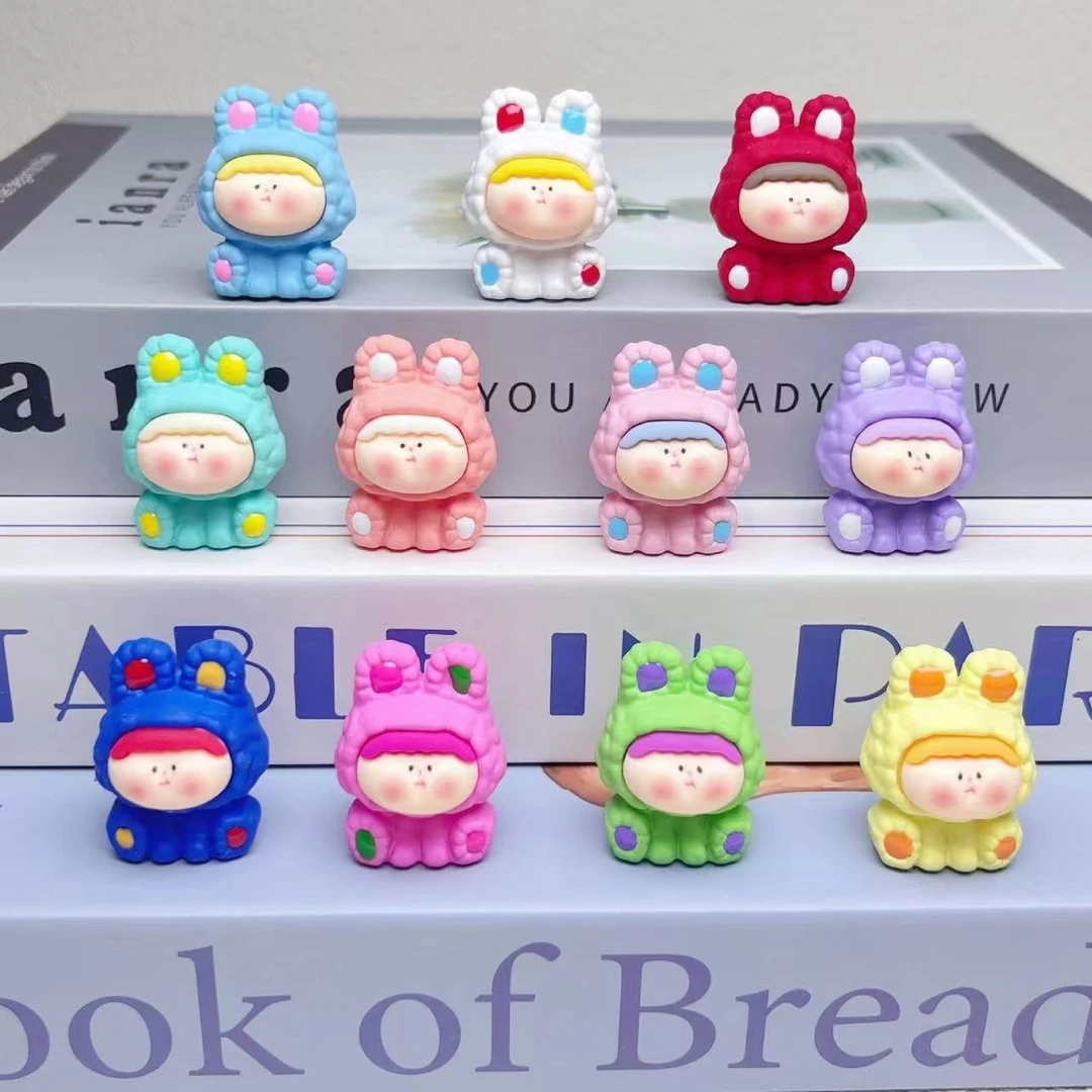 可爱磨砂兔diy萌粒摆件对对碰摆件