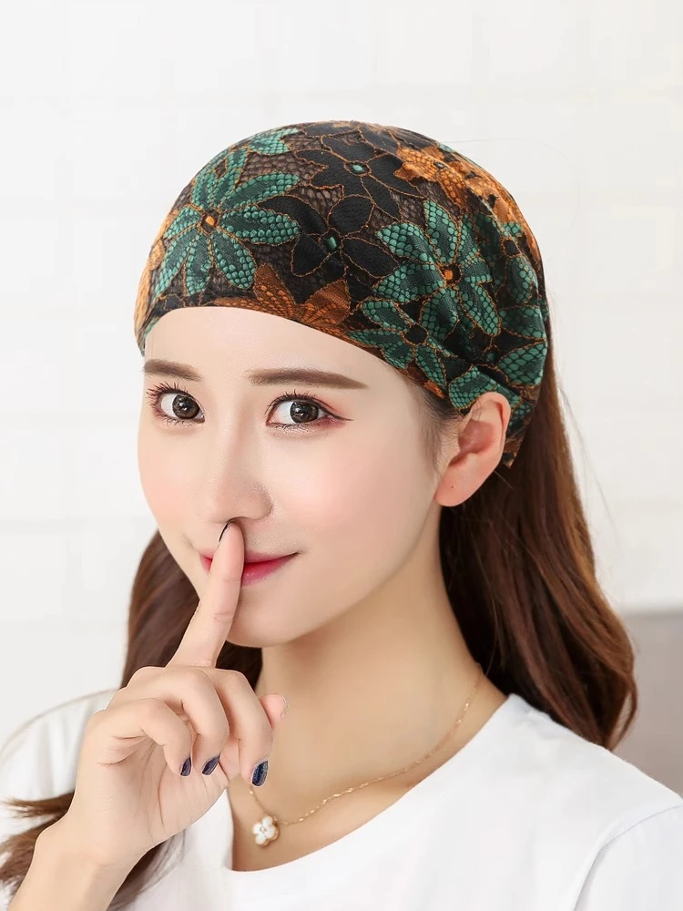 【2024新款】蕾丝遮白发发带 舒适透气 百搭减龄 显年轻 防护袖套