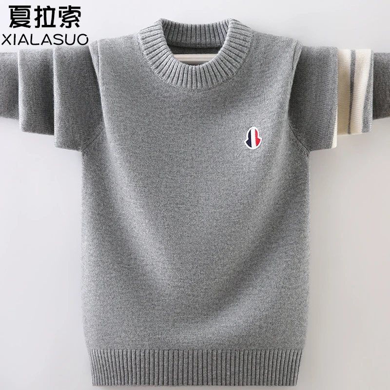 男童毛衣秋冬款学生羊毛衫中大童针织毛线打底衫保暖儿童儿童毛衣