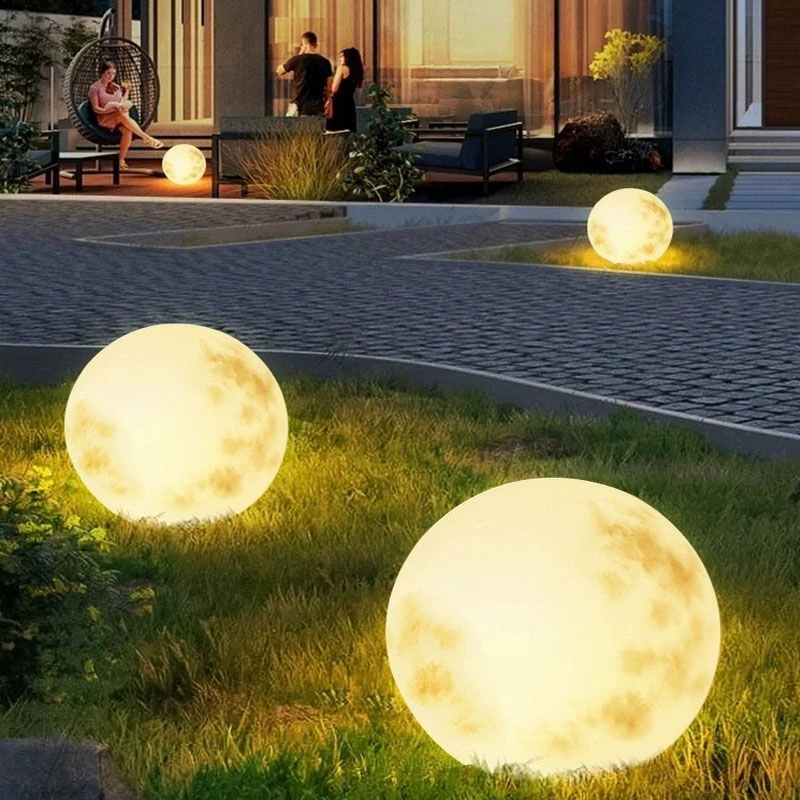 户外防水太阳能月球灯月亮庭院灯别墅草坪灯景观灯发光装饰地灯
