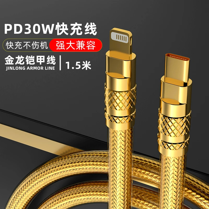 YIN AO/垠奥2023新款金龙线苹果安卓PD快充线双TypeC头超级快充线