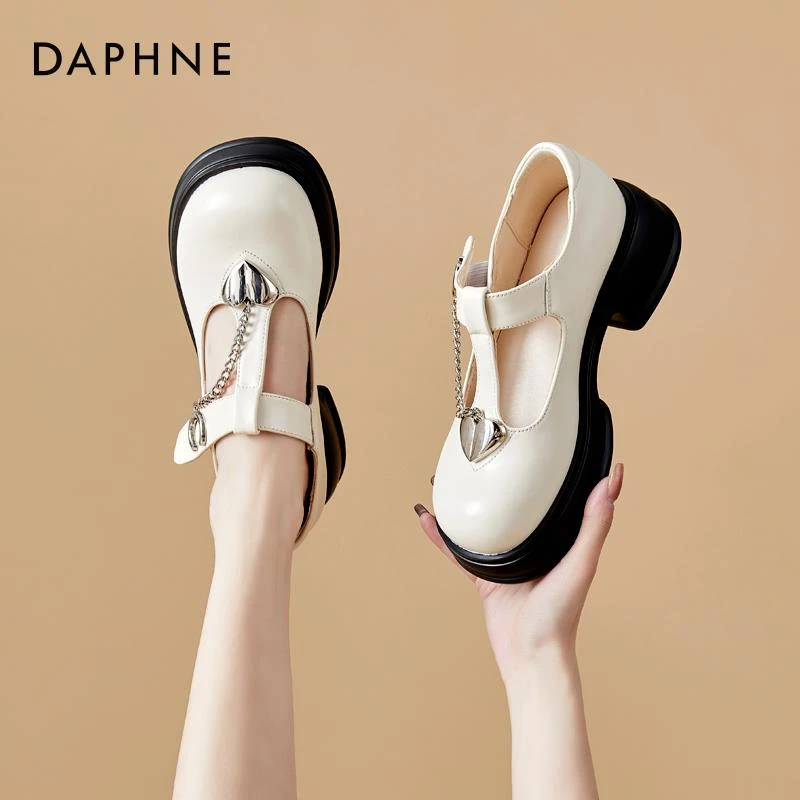 达芙妮玛丽珍鞋2023新款原宿风潮酷小众设计感女小皮鞋乐福鞋单鞋